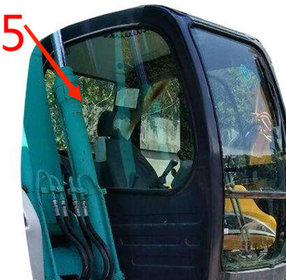 Положение No.5 изогнутого устойчивого экскаватора KOBELCO стеклянное зеленое заднее бортовое