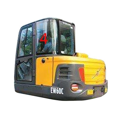 Лобовое стекло положения NO.4 левой двери белого лобового стекла EC60C VOLVO стеклянное заднее