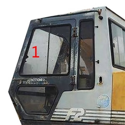 Дверь левой стороны кабины машины конструкции SH280 S280 закаленная лобовым стеклом стеклянная