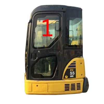 Закаленная толстая стекла NO.1 5mm положения кабины KOMATSU PC55MR стеклянная левая бортовая большая