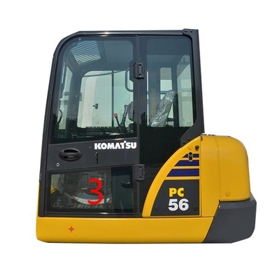 Замена окна низшей должности NO.3 левой двери кабины KOMATSU PC6-7 PC56 OEM стеклянная