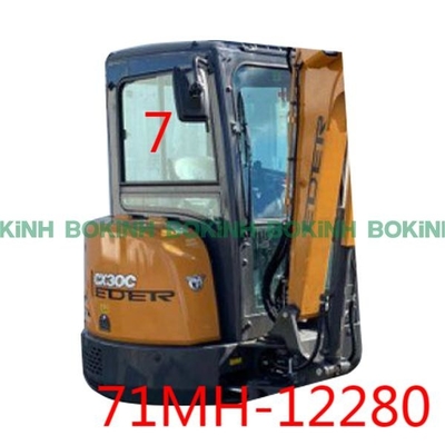 Положение NO.7 правильной стороны замены окна экскаватора 71MH-12280 HYUNDAI закалило стекло