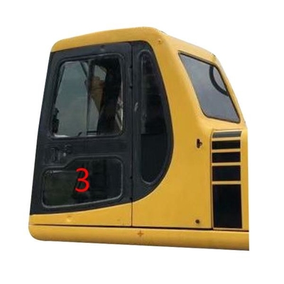 Низшая должность NO.3 левой двери кабины KOMATSU кабины экскаватора ISO стеклянная