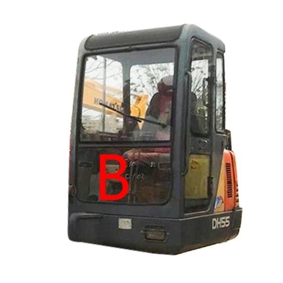 Стекло лобового стекла экскаватора DAEWOO DH55 переднее закалило