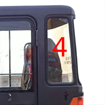 Замена заднего лобового стекла экскаватора DAEWOO DH55 стеклянная закалила