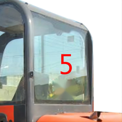 Положение NO.5 кабины машины конструкции OEM DOOSAN стеклянное заднее бортовое