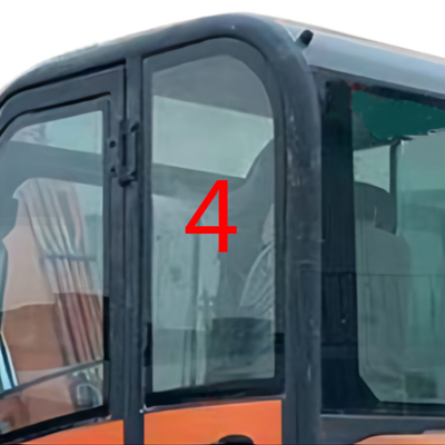Стекло кабины DH55 DOOSAN для положения NO.4 левой двери землекопов зеленого заднего