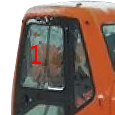 Положение NO.1 левого скоса стекла DX220LC-7 DX225LC-9 DOOSAN бортовое закалило стекло кабины экскаватора