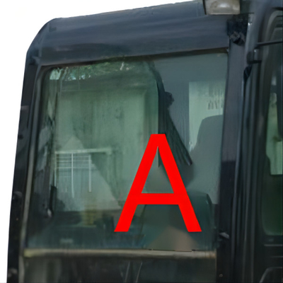 Стекло Windscreen кабины ГУСЕНИЦЫ E307E CAT307E стеклянное белое переднее