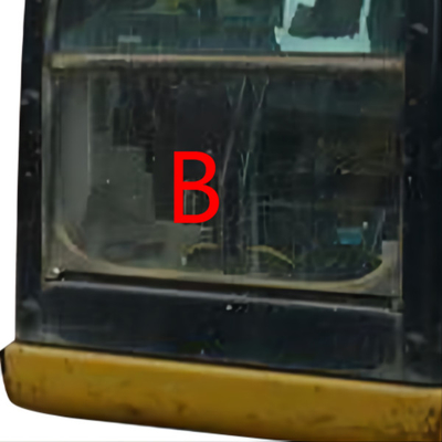Фронт кабины ГУСЕНИЦЫ замены экскаватора CAT307E E307E стеклянный вниз с положения b