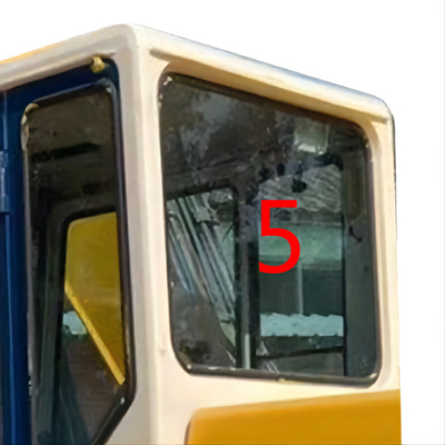 Гнуть замена бокового окна устойчивого экскаватора кабины KOMATSU стеклянного задняя