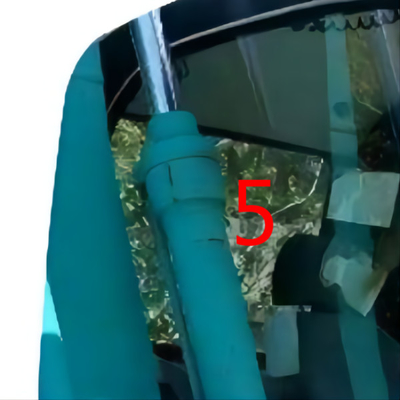 Положение No.5 изогнутого устойчивого экскаватора KOBELCO стеклянное зеленое заднее бортовое