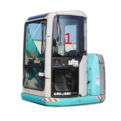 Дверь стекла 5mm экскаватора большой сопротивляемости ударам KOBELCO толстая левая вверх по положению NO.1
