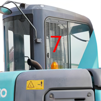 Лобовое стекло экскаватора положения No.7 KOBELCO правильной стороны стеклянное