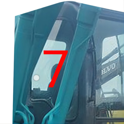 Лобовое стекло положения NO.7 правильной стороны экскаватора SK-6 SK-8 SK230-6 KOBELCO стеклянное закалило стекло