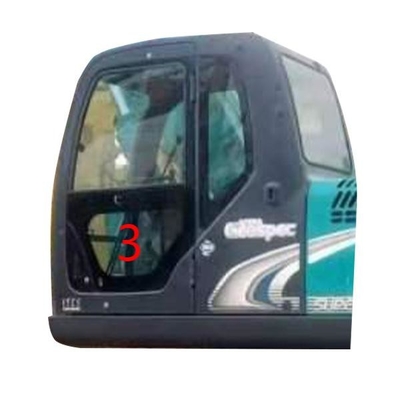 Зеленый цвет низшей должности NO.3 левой двери экскаватора SK-6 SK-8 SK230-6 SK50 KOBELCO стеклянный