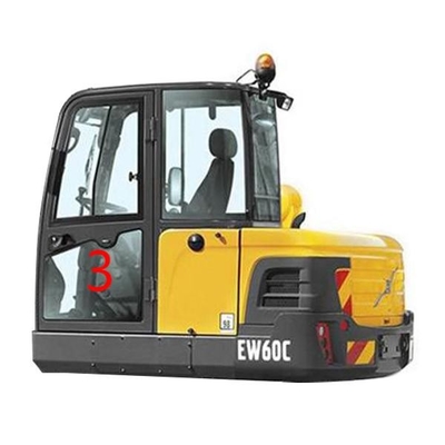 Низшая должность NO.3 левой двери VOLVO кабины экскаватора EC60C EC60 стеклянная