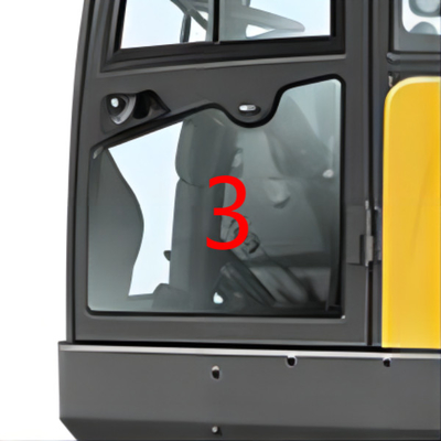 Низшая должность NO.3 левой двери VOLVO кабины экскаватора EC60C EC60 стеклянная