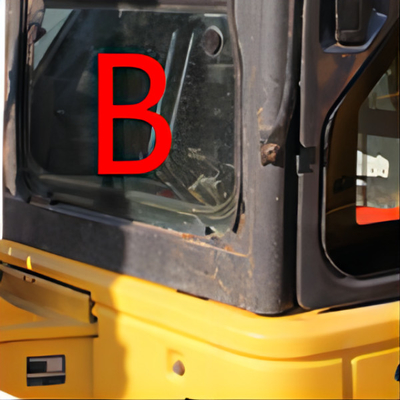 Фронт PC55MR вниз с замены экскаватора KOMATSU стеклянной закалил 5MM стеклянное