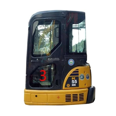 Замена окна землекопа низшей должности NO.3 левой двери кабины KOMATSU PC55MR OEM стеклянная