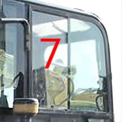 Положение No.7 правильной стороны замены окна экскаватора KOMATSU PC55MR ТОЧКИ