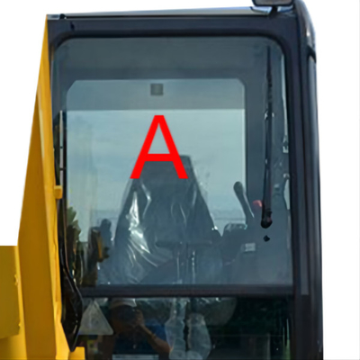Стекло кабины KOMATSU экскаватора PC56-7 закалило стекло 5MM фронта лобового стекла толщиной