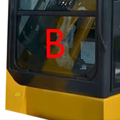 Фронт PC56-7 PC56 вниз с замены экскаватора KOMATSU стеклянной закалил стекло Position.B