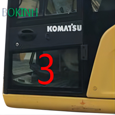 Замена окна землекопа низшей должности NO.3 левой двери OEM кабины PC70-8 KOMATSU стеклянная