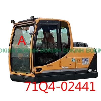 лобовое стекло положения a стеклянного фронта кабины экскаватора 71Q4-02441 HYUNDAI верхнее